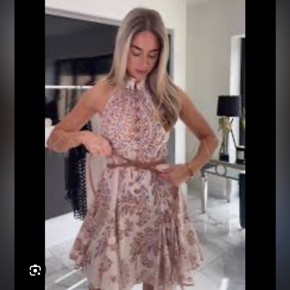 Zara printed belted dress - Picture 9 of 12